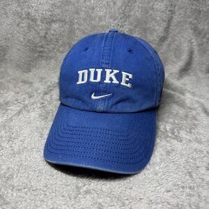 Duke Blue Devils Hat Nike Blue Center Swoosh Adjustable Strapback Cap Dad
